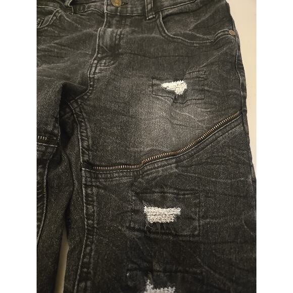 Brooklyns Best Stretch Denim Distressed Sz16 28X29 Ripped Zipper - Picture 3 of 9